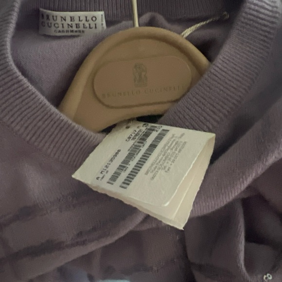 NWT Brunello Cucinelli Italy Size M Purple lilac 100% Cashmere Vest Sweater - Picture 6 of 11